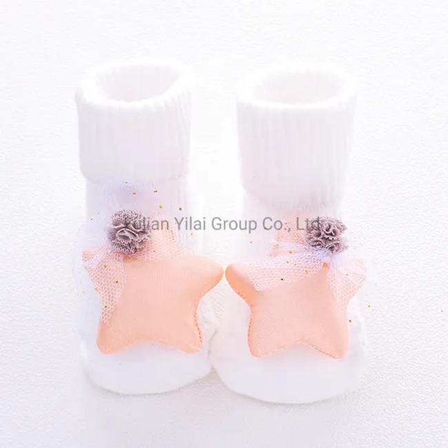 New Cotton Cute D Cartoon Animal Custom Organic Knitted Baby Sock Shoes