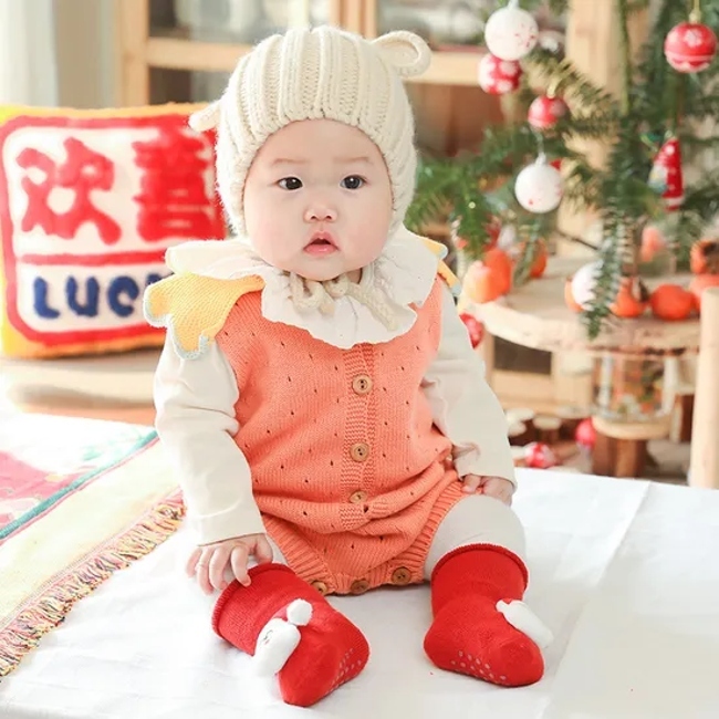 Cotton Sock Cartoon Antislip Baby Floor Winter Socks Newborn Christmas Stocking