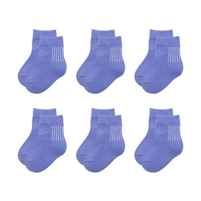 Colorful Style Plain Thin Funny Pattern Baby Blue Slip Resistant Dress Socks Gift Set