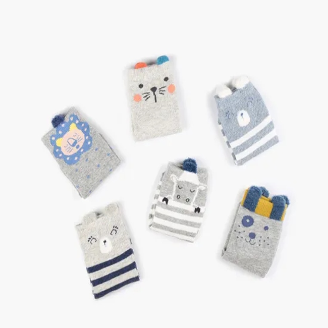 Children Baby Kids Unisex Cotton Wholesale Gift Box Crew Non Slip Socks