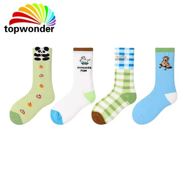 Customize All Designs of Cotton Knee High Sock, Striped Sock with Embroidery Logos in Many Colors, Sizes and Material