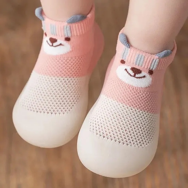 Spring New Soft Soled Breathable Cute Anti Slip Cartoon Baby Walking Shoes Socks