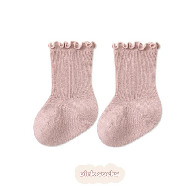 Factory Customization Baby Cotton Solid Color Calf Socks Thick Warm Knee High Socks Baby Winter Socks for Newborn