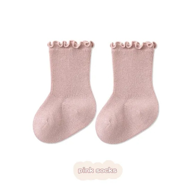 Factory Customization Baby Cotton Solid Color Calf Socks Thick Warm Knee High Socks Baby Winter Socks for Newborn