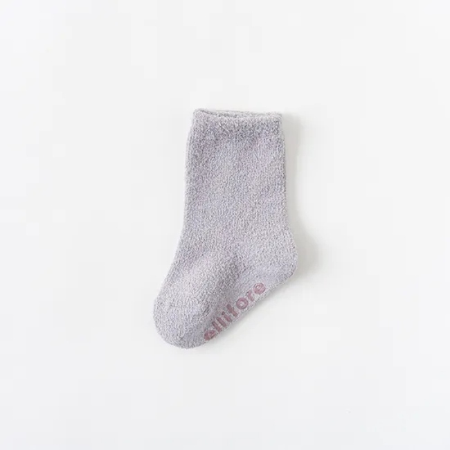 Custom Multi Color Unisex Baby Kids Wholesale Cotton Non Slip Fuzzy Socks