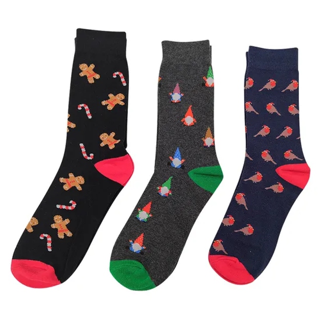 Women Christmas Valentines Crew Knitted Adults Cotton Wholesale Socks