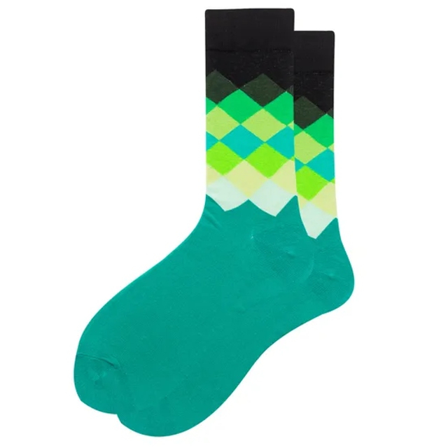 Fashion Happiness Socks Custom Made Colorful Cotton Bamboo Fancyed Cool Bright Colored Business Mens Dress Socks for Men