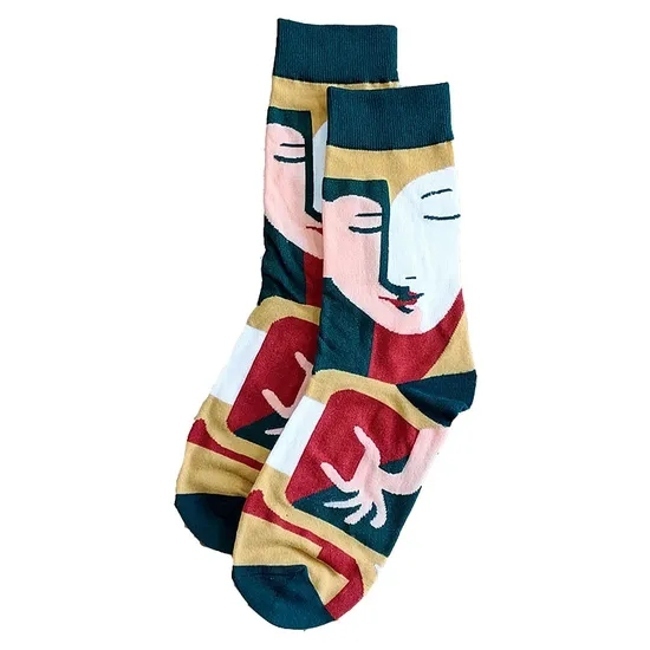 Socks in The Tube European and American Trend Interesting Knitted Men′s and Women′s Socks Cotton Socks Breathable Manufacturers Wholesale