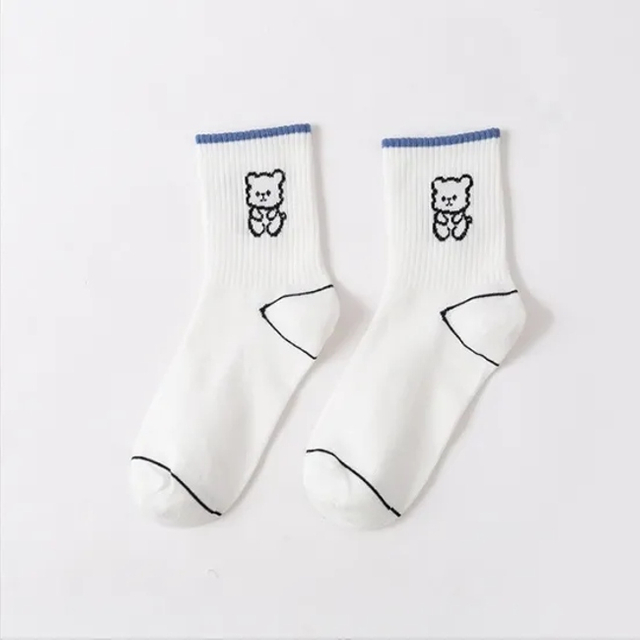 Blue Bear Winter Crew Socks Cute Warm Cotton Socks Wholesale