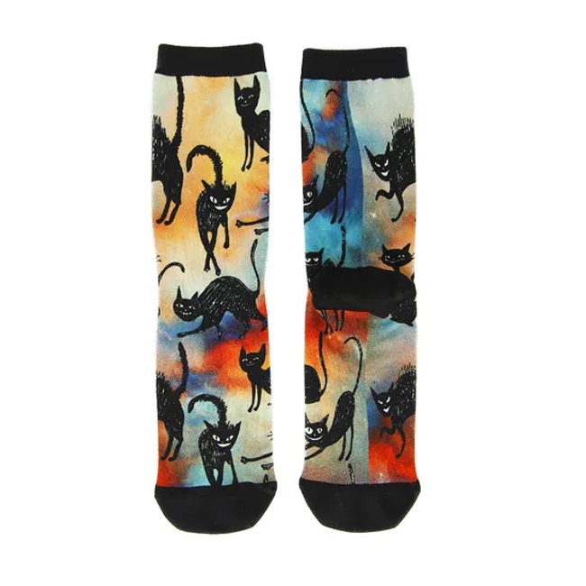 Wholesale Bamboo Halloween Women Crew Men Customized Printed Socks