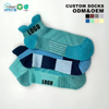 Coolmax Design Logo Brand Designer Custom Customized Wholesale Men Women 100% Cotton Crew Socks