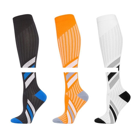 Wholesale Men Compression Socks for Women and Men mmHg Circulation Support Socks White Casual Sport Compression Socks