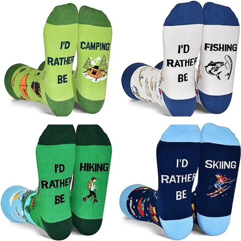 OEM Letter Socks Outdoor Camping Fishing Climbing Skiing Golf Crew Sports Socks For Wholesale