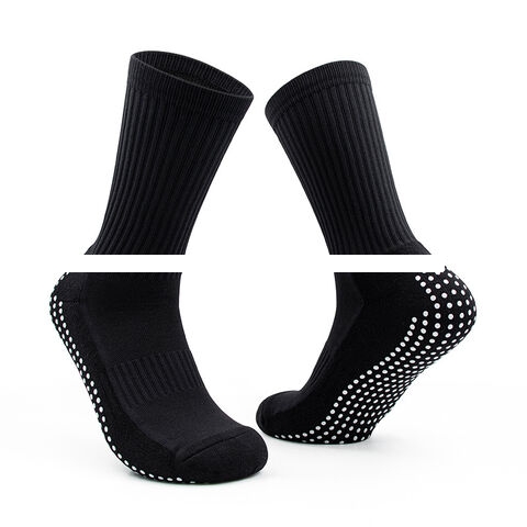 Factory Wholesale High Quality Cotton Nylon Football Soccer Socks Anti Slip Grip Socks Men Breathable Crew Sports Socks
