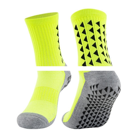 Unisex Anti Slip Soccer Socks Non Slip Football Hockey Sports Grip Pads Socks Cushioned Athletic Non Skid Crew Soccer Socks