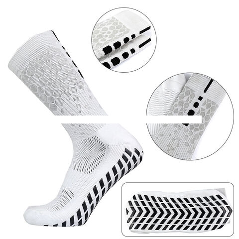Wholesale Crew Custom Performance Sports Soccer Tape Design Grip Socks Pink Anti Slip Football Socks For Men Women