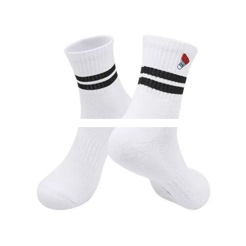 Free Sample Custom High Quality Combed Cotton N Half Terry Sport Socks Unisex Size Breathable Badminton Socks
