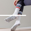 Factory stock long yoga socks non slip breathable high quality cotton dark five finger socks striped Pilates socks women