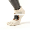 Source Factory five finger socks Lace yoga socks comfortable non slip custom grip logo Pilates women s socks