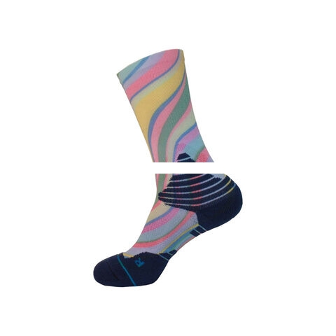 New arrival Custom polyester print sublimation sport socks
