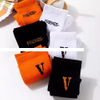 OEM Designer Casual Jacquard Knitted Letter Wholesale Crew Cotton Brands Funny Sports Terry Custom Socks Men With Logo