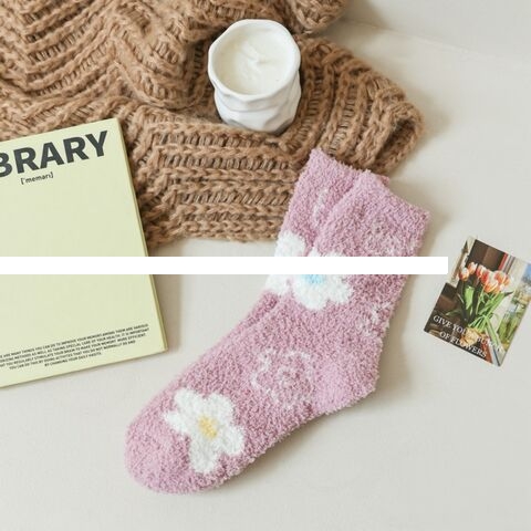 Hot Women s Fluffy Socks High Quality Floor Socks Sleep Socks Support Custom Logo Socks
