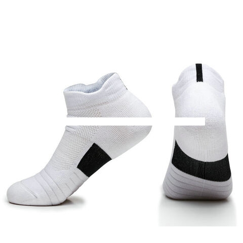 Men s thickened towel bottom loop socks, medium length high top running outdoor socks
