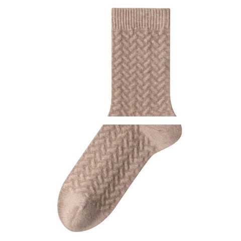 Men s winter pure cotton boneless thickened mid length socks odor resistant all cotton long socks