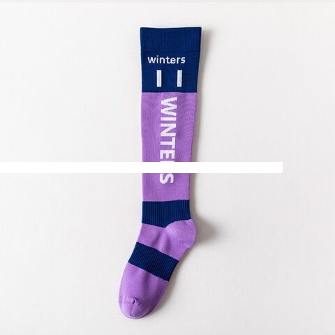 High Quality Women Compression Socks Jacquard Letter Design Suppot Custom Logo Long Sport Socks