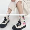 Summer Color Tie Dye Gradient Thick Thread Cotton Sports Socks Double Needle Breathable Custom Logo Socks