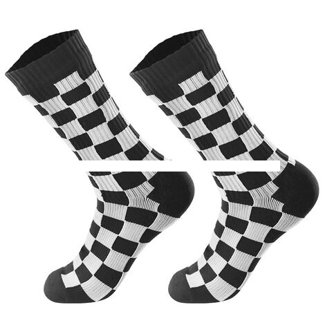 Hot Black White Check Waterproof Socks Non slip Waterproof Sports Custom Design Socks Beach Diving Socks