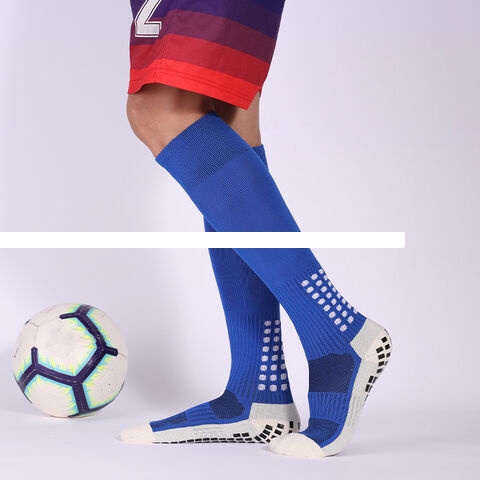 Quality soft football cycling sport compression long socks sweat absorbent athletic soccer men anti slip grip socks