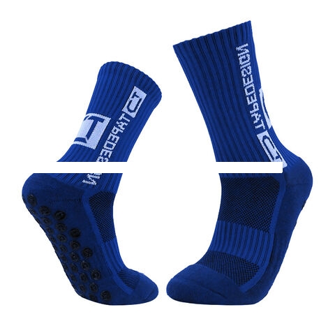 Sport team club custom logo sport socks anti slip breathable football training grip cotton socks