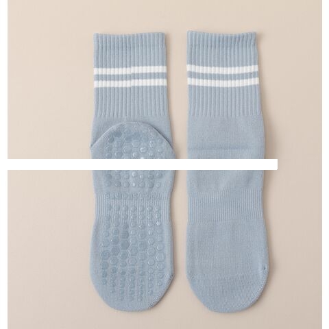 Wholesale Cotton Pure Color Yoga Socks High Grade Women Yoga Socks Breathable Anti Slip Silicone Sports Socks Indoor Use