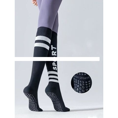 Long yoga socks Pressure socks sports non slip design to protect the calf can be customized logo Pilates socks