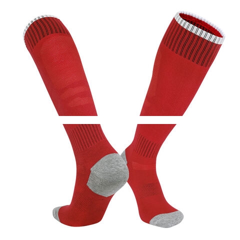 Wholesale High quality long knee high soccer socks kids and men for cycling,running