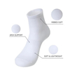 Wholesales Men Business Dress Sports Solid Custom Design Ankle Packaging Black White Socks