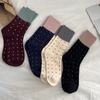 Women′s Socks Autumn and Winter Vintage Polka DOT MID-Calf Socks Patchwork DOT Pile Daily Hundred Women′s Socks Wholesale Socks