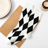 Diamond Plaid Long Socks Summer Sweat Absorbent Breathable MID-Calf Socks Ins Tide Casual Hundred Women′s Socks