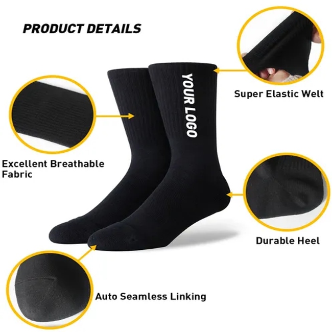 Free Size High Quality Design Socks Custom Happy Funny Cotton Bamboo Socks Custom Crew Socks