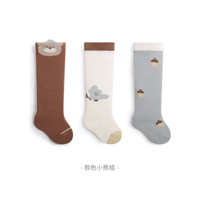Autumn Newborn Baby Socks Loose Toe Boneless Leg High Cotton Socks Baby Long Socks