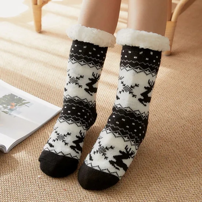 Christmas Socks Women′s Floor Socks Adult Padded Snow Socks Sleep Socks Leg Covers Carpet Socks Covers Slipper Socks