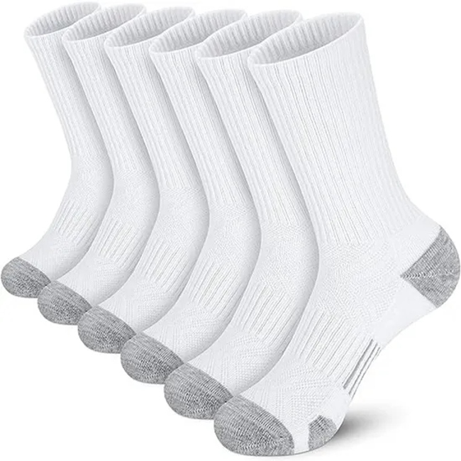 Socks Men′s Solid Color MID Cotton Socks Sweatproof Odorless Breathable Basketball Sports Socks Hundreds of Trendy Casual Socks
