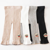 Girls Bottom Trousers Outer Wear Autumn and Winter White Pants Cherry Little Children Baby Nine Minute Pants Infant Leggings Socks