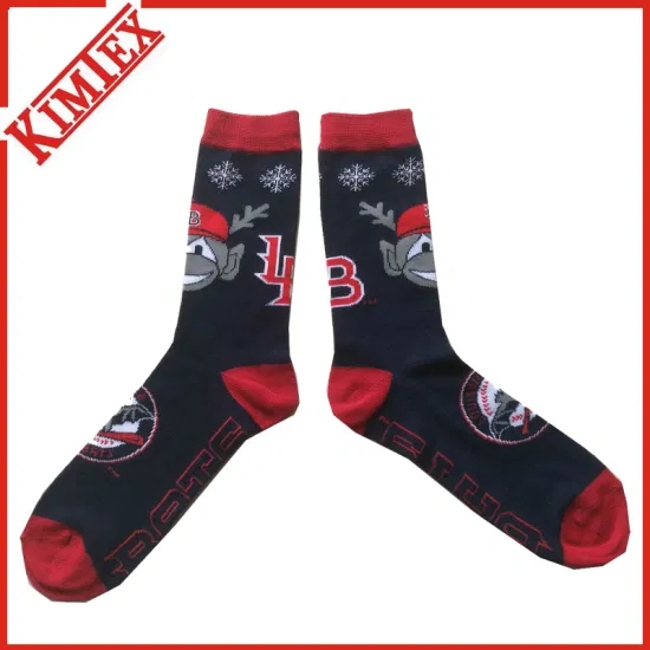 Wholesale Custom Combed Cotton Happy Crazy Stripe Business Dress Crew Men Socks