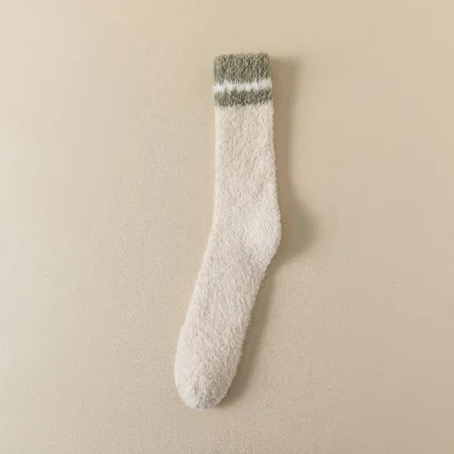 Fashion Dress Business Men Cozy Socks with Stripes for Winter Warm and Fashion Fuzzy Socks Crew Socks