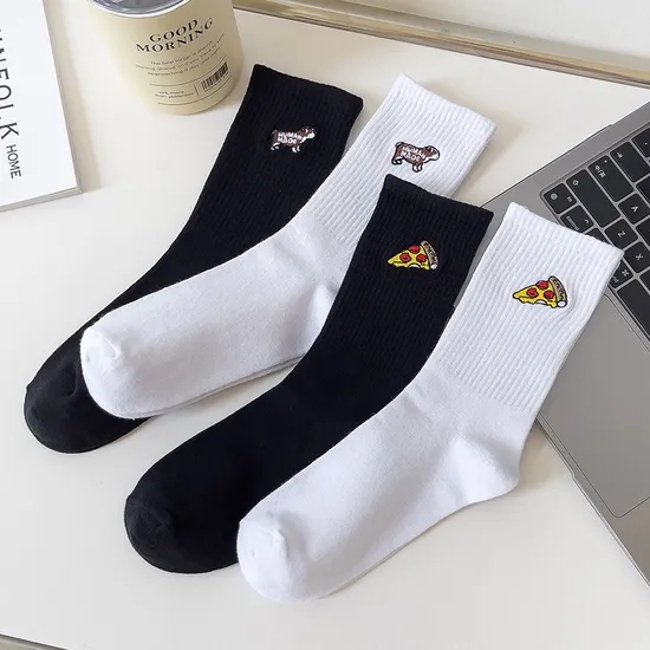 Human Made Pizza Embroidered Socks
