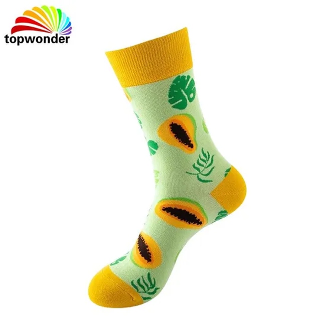 Customize All Sorts of Colorful Sock Fashion Sock Fruit Sock Crew Sock in Many Colors Sizes and Material for All Ages