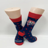 Custom Branded Paper Tag Business Mens Socks Funny Music Patterned Black Tube Socks