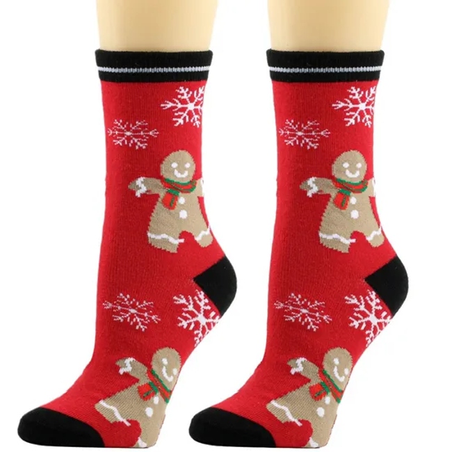 Christmas Socks Snowman Santa Cartoon Holiday Socks Adult Stocking